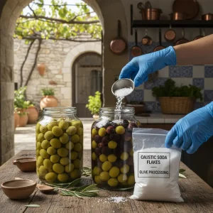 کاربرد سود جامد پرک برای زیتون تلخ